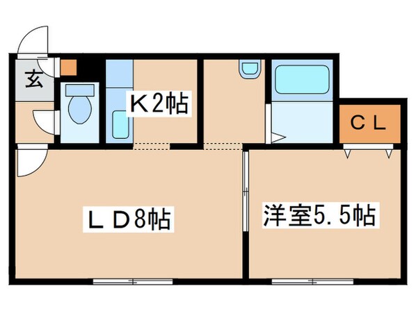 オンフル－ルの物件間取画像